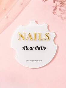 Customizable Acrylic Nail Photo Palette, Nail Tech Photo Prop For Nail Art And Selfies, Nail Custom Logo, Nail Hand Symbol, Reusable, Aesthetic, Mom, Friends, For Mother's Day, For Birthdays, For Weddings, Photography Background, Personalized Gift - Multicolor - View 21