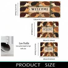 Hedgehog Pattern Printed Long Runner Rug, Home Floor Mat, Entryway Door Mat, Indoor Entrance Mat, Bedroom Bedside Mat, Kitchen Mat, Kitchen Runner Rug, Suitable For Living Room, Laundry Room, Bathroom - Multicolor - View 8