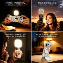 COMITOK MOCA ARCO Magnetic Phone Camera Handle With Fill Light, Compatible With IPhone 17, Wireless Detachable Remote, Ergonomic Handheld Grip, 1/4" Screw Interface, Compatible With Tripod Mount, Compatible With IOS17/18/26 And MagSafe, Suitable For Makeup Selfies, Night Vlog Video Recording - View 6