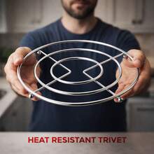 Round Metal Cooling Rack Set – 8-Piece Non-Stick Wire Baking Stand For Cakes, Cookies, Pastries & Grilled Foods – Space-Saving, Rust-Resistant, Easy-To-Clean Kitchen Tool – Fits Standard Countertops & Dishwashers – Lightweight Yet Sturdy Design For E - Cooling Rack Round Metal Set Of 8 Pcs - View 4
