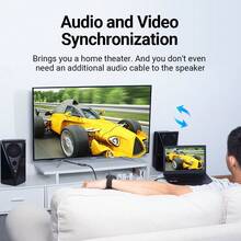 VENTION HDMI 2.0 Female To Female Coupler 4K 60Hz High Speed HDMI Extension Adapter For HDTV TV Stick Chromecast - Black - View 4