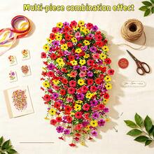 12 Buah Bunga Violet Buatan Gantung Berwarna Campuran, Dekorasi Bunga Gantung Panjang untuk Balkon, Halaman, Pagar, Teras - MultiWarna - View 8
