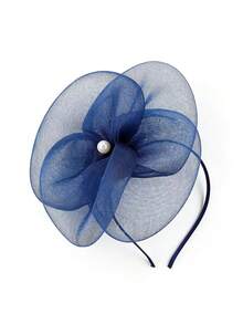 1pc Women's Floral Kentucky Derby Fascinator Hat, Tea Party Mesh & Feather Hair Clip, Wedding Cocktail Party Headpiece - Multicolor - View 18