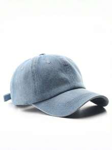 1pc Unisex Washed Vintage Baseball Cap, Lightweight Breathable Adjustable Curved Brim Hat, Minimalist Street Style Summer Outdoor - A - View 8
