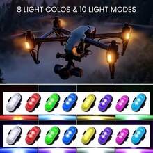 KELEEL 2/4 buah Lampu Strip LED RGB Isi Ulang untuk Mobil dengan Kontrol Jarak Jauh Nirkabel, 8 Warna yang Dapat Disesuaikan, Pencahayaan Dekoratif Interior & Eksterior, Lampu Peringatan Darurat Pencegahan Tabrakan Penting untuk SUV, Truk, Sepeda Motor, Sepeda, Pesawat Terbang - A - View 3