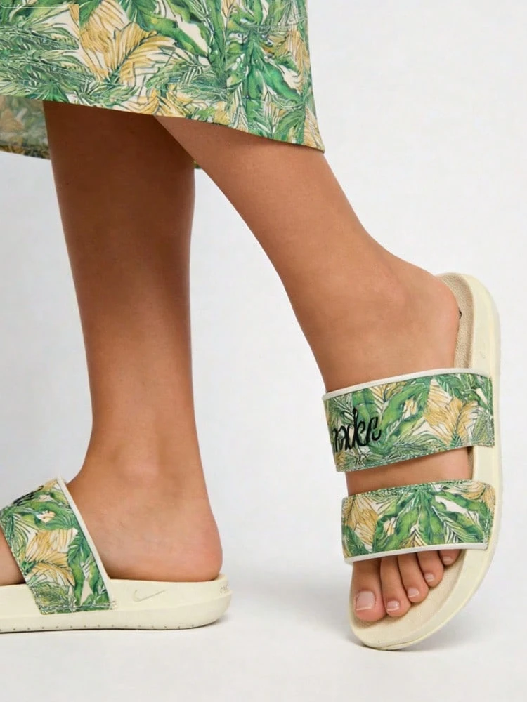 Nike Sandal adidas Adilette Lumia yang Nyaman dan Serbaguna, Unisex, Hijau - Hijau - View 1