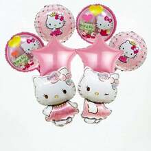 Cute Cartoon Kitten Theme Birthday Party Balloon Set: Backdrop, Decorations And Balloon Arch - Perfect For Birthday Party, Theme Party, Back To School Party, Graduation Party, Holiday Party And Christmas - Multicolor - View 12