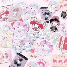 SANRIO 40入/包 Kuromi Melody Cinnamoroll Hello Kitty 貼紙，PVC裝飾貼紙，派對禮物、日記裝飾用品 - 彩色 - 查看 4