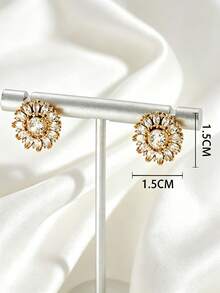 Pendientes de botón con girasol de moda - Pendientes de estilo elegante y sencillo para mujeres - Multicolor - Ver 6