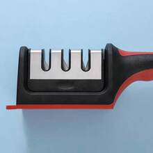 KitchenProfessional 4-In-1 Chef Knife Sharpener, For Sharpening Chef Knives, Can Repair Non-Serrated Blades And Scissors - Black and Red - View 5