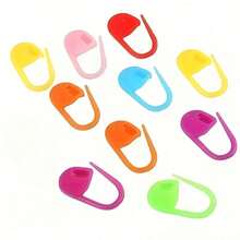 50/100pcs Random Color Crochet Stitch Markers, Plastic Knitting & Crochet Hooks, Needles And DIY Craft Counters, Mixed Color Plastic Crochet And Needle Markers - Crochet Helper, Suitable As Surprise Gift For Adults - Multicolor - View 2