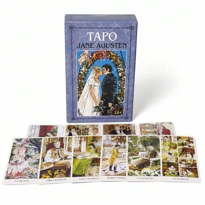 78 Cards Russian Edition Jane Austen Tarot Cards Vintage Watercolor British Illustration Divination Prediction Meditation Cards Perfect For Emotional And Relationship Readings