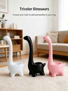 3D Printed Dinosaur Ring Holder, Cute Jewelry Display Stand For Rings, Earrings And Small Accessories, Aesthetic Academic Style Desktop Decor, Sweet Gift For Women And Girls, Suitable For Valentine's Day, Birthday, Anniversary - Multicolor - View 1
