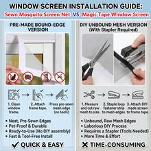 Home Anti-Mosquito Anti-Insect Window Screen With Hemming, Non-Cuttable, Self-Adhesive, No-Drill Easy Installation - Edged Style - View 9