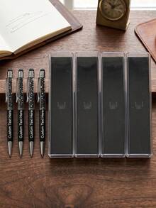 [客製化]1-32支個性化金屬可伸縮鑽石圓珠筆 + 觸控螢幕觸控筆套組 | 防滑握把 + 流暢書寫中尖 | 相容手機/平板/辦公設備 | 可刻印姓名/日期/Logo | 商務刻字筆 + 教師節禮物 + 結婚新人中性筆 | 適合學生/上班族/教師 (男女通用) | 節日生日禮物 - 碎鑽筆黑色 - 查看 16
