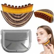 New Lymphatic Sculpting Facial Massage Brush, Lymphatic Detox Facial Massage Brush, Suitable For Chin And Neck Contour, Soft For All Skin Types, Ergonomic Beauty Tool, With Portable Storage Box - Multicolor - View 4