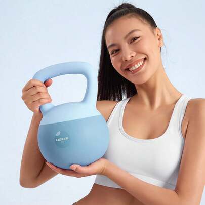 LEXIPRO 15LB Sand-Filled Soft Kettlebell, Ergonomic Wide Handle, Home Fitness Weight For Beginners And Advanced Users