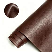 1 Self-Adhesive PVC Leather Repair Patch, Leather Repair Tape, DIY Suitable For Repairing Sofas, Chairs, Tables, Handbags, Shoes, And Motorcycle Seats - Dark Brown - View 4