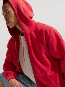 Nike Men's M NK CLUB BB FZ Sweatshirt GEL Knit Sweatshirt Jacket IQ6422-657 - Red - View 5
