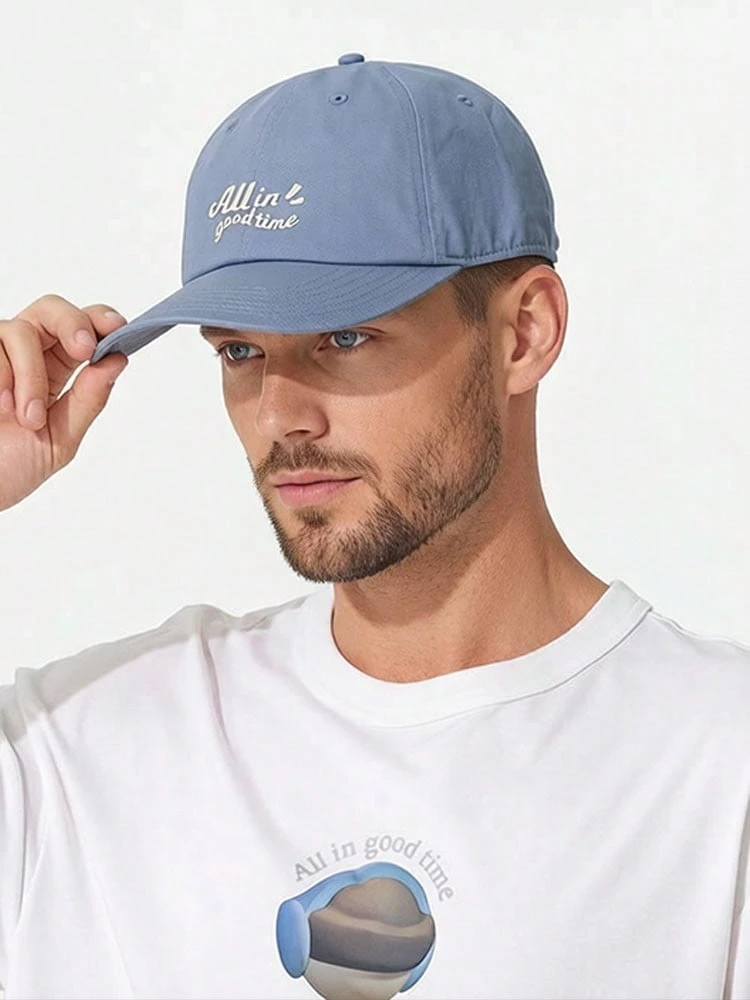 PUMA Logo Cotton Baseball Cap Unisex Blue - Blue - View 1