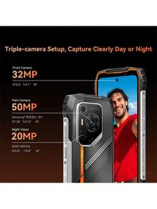 Blackview Oscal Pilot 3 5G AI 強固型手機 全球版 6.78 吋 2.4K 螢幕 120Hz 智慧 AI 刷新率 50MP AI 主鏡頭與 20MP 夜視相機 MediaTek Dimensity 6300 CPU 7500mAh 電池 33W 快充 - 黑色 - 查看 5