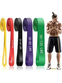 Neutral Resistance Band Set, Multi-Function Stretch Bands, Suitable For Pull-Up Assistance, Yoga, Leg Training And Daily Fitness Training, Ideal For Muscle Building And Shaping, Perfect Training Accessory For All Fitness Levels - Multi-color - View 6