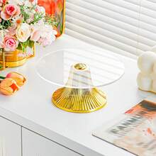1 Set Acrylic Display Stand, Snack Candy Dried Fruit Wedding Party Holiday Display Storage Smooth High-Foot Tray, Party Tableware Event Celebration Smooth High-Foot Tray, Reusable, Multi-Purpose Cake Display Stand, Wedding Supplies, Cupcake Tiered Stand - Multicolor - View 10