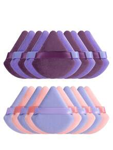 20pcs Large Triangle Powder Puff, Dip The Powder Puff Into Loose Powder And Gently Press Onto The Face To Achieve A Set Makeup Effect. Use The Edge Or Pointed Part Of The Powder Puff To Handle Detail Areas Like The Nose Wings And Eye Corners To Ensure Even Makeup. - Multicolor - View 15