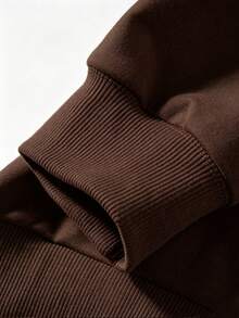Men's Crew Neck Knight Graphic Casual Daily Wear Sweatshirt - Brown - View 6