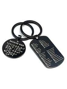 Cool,Creative CW Morse Code Keychain Double-Sided Alphanumeric Tool Key Ring;Charm For Bags And Wallets;Car Key Accessory.Activity,Holiday Gifting - Multicolor - View 1