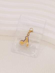 1pc Stainless Steel Enamel Initial Letter Pendant With Lobster Clasp 18K Gold Plated Letter Charms For DIY Jewelry Making Accessories - Pendant - View 3