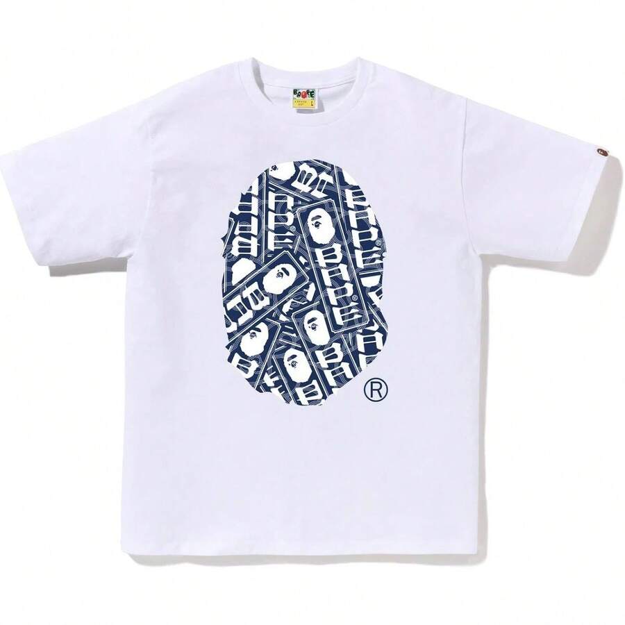 Camiseta unisex B.A.P.A. versátil 2026 con diseño artístico único, 100% algodón, un regalo encantador para parejas, estilo casual. - Blanco - Ver 1