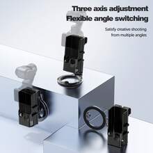 Magnetic Mount Compatible With OSMO Pocket 4/4P | With 1/4" Cold Shoe Mount, Metal Ring Multi-Function Expansion Frame, Suitable For Vlog, Fitness, Travel And Metal Surface Pocket4 Handle Grip Accessory - View 4