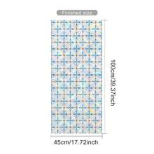 3D Privacy Window Film, Decorative Stained Glass Window Clings, Static Cling Anti-UV Rainbow Effect Window Sticker For Home Kitchen Bathroom Living Room Decoration - Blue Gold Glass Window Film - View 8