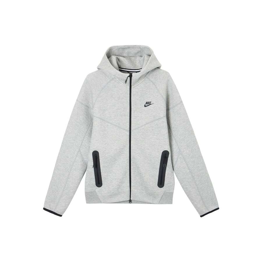Nike Sportswear Solid Color Logo Hoodie Jacket Men's Dark Gray - 灰色 - 查看 1
