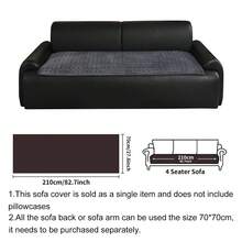 SANMOSPIN 1PC Solid Color Piped Quilted Plush Sofa Cushion, Minimalist Grid Pattern, Quilted Craftsmanship, Suitable For Autumn/Winter, Soft And Comfortable Plush Sofa Cushion, Pet-Friendly Machine Washable, Bedroom Living Room Office Home Decor Protective Cover - Dark Grey - View 13