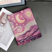1pc Starry Sky Oil Painting Tablet Protective Case With Pen Slot, Compatible With IPad 10th Gen Smart Case/Air 13(M3 2025)/Air 11/11(A16 2025), Compatible With OPPO Pad, Compatible With Huawei MatePad, Compatible With Vivo Pad, Compatible With Honor Pad, Compatible With Xiaoxin Pad - Multicolor - View 3