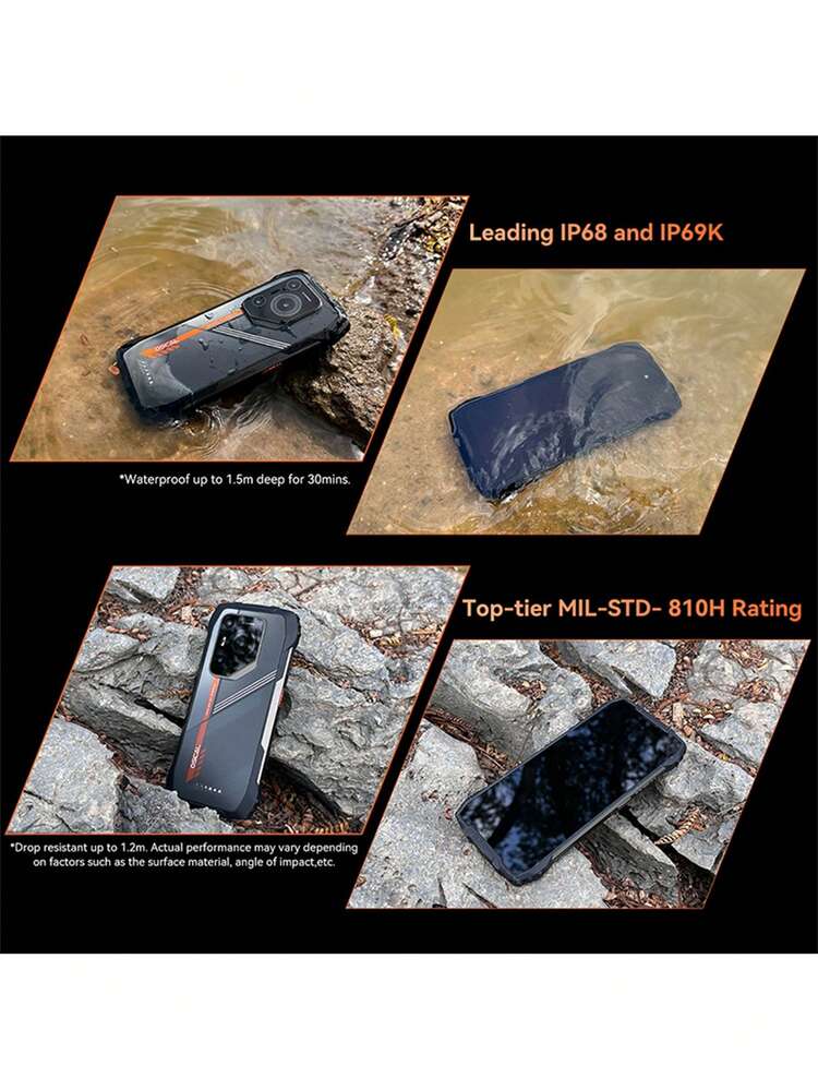 Blackview Oscal Pilot 3 5G AI 強固型手機 全球版 6.78 吋 2.4K 螢幕 120Hz 智慧 AI 刷新率 50MP AI 主鏡頭與 20MP 夜視相機 MediaTek Dimensity 6300 CPU 7500mAh 電池 33W 快充 - 黑色 - 查看 3