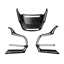 ruihe 3pc Carbon Fiber Folor Steering Wheel Cover Trim Fit for  Highlander Sienna 2020 2021 2022 2023 2024 - fibra de carbono - Ver 5