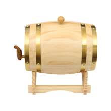 Wine Barrel Wine Barrel With Stand Wood Barrel For Whiskey And Wine - Log Color - View 3
