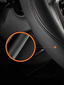 Steering Wheel Cover Car Handle Cover Ultra-Fine Fiber Leather Handle Cover Universal Car Steering Wheel Cover High-End Business Handle Cover - One Size Fits All - View 2