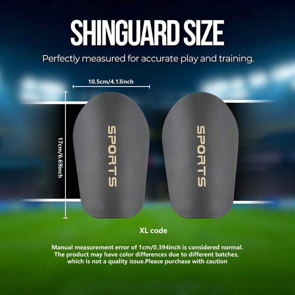 1 paire - Protège-tibias pour adultes, excellente absorption des chocs et performance d'amortissement, extra large et épais, protection durable et fiable, protège-tibias de football