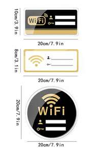 1pc WiFi Password Sign, Acrylic Wall Decor Sign, Decorative Pendant, Shop Sign, Coffee Shop Sign, Restaurant Sign, Home Decor, Room Decor, Wall Decor Gift, Birthday Graduation Souvenir - Multicolor - View 15