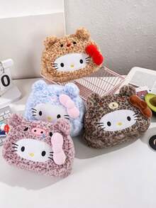 SANRIO 可愛 Hello Kitty 絨毛筆袋，可愛貓咪化妝包 - 毛絨款 - 查看 7