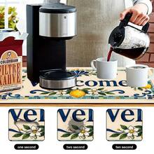 1pc Dish Drying Mat, Coffee Machine Mat, Mediterranean Ceramic Style Draining Mat, Multi-Purpose Desktop Absorbent Drying Mat, Room Desktop Protector, Holiday Gift, Kitchen Decor - XYLSD749 - View 10