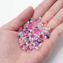 200Pcs 4mm Transparent Color Core Glass Seed Beads, Irregular Round Mini Loose Beads For DIY Bracelet, Earring, Handmade Jewelry Making - Seed Beads - View 2