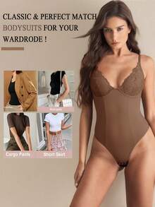 1 pieza Sujetador con forma de escote en V profundo sin costuras, moldeador corporal efectivo adecuado para bodas y fiestas - Marrón - Ver 3