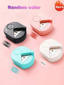 1-4pcs R4 Corner Rounder Punch Tool, Suitable For Laminated Cards, Cardstock, Scrapbooking And DIY Crafts - Manual Paper Cutter - Random Color, Perfect For Photo Card Making, Office And School Project Paper Crafting Punch, Photo Business Card Corner Rounder, Corner Cutter, Paper Trimmer, Great Birthday Gift Choice - View 11