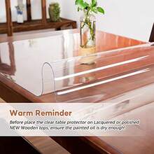 Table & Chair Protective Pad - Verbesserte transparente rechteckige Form - Übersicht 4