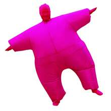 Halloween Christmas Party White Silicone Inflatable Costume, Unisex Inflatable Costume, Holiday Personalized Outfit Inflatable Costume, Blower Included, Battery Not Included - Black - View 12